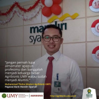 Muhammad Thoha, Alumni Agribisnis UMY. Pegawai Bank Mandiri Syariah